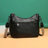 Women Crossbody Shoulder Bag Solid Pu Leather Handbag