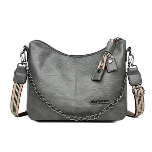 Women Crossbody Shoulder Bag Solid Pu Leather Handbag
