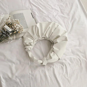 Cloud Bag Women Handbag PU Leather Round Shoulder Crossbody Solid Ladies Hand Ba