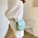 Summer Shoulder Crossbody Bag Ladies Handbags Solid PU Leather