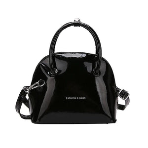 Bright Leather Shell Handbag Women Mini Clutch Crossbody Bag