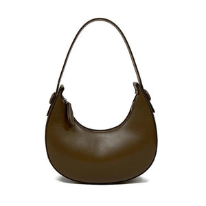 Women Bag Half Moon Leather Shoulder Bags For Women Retro Handbags