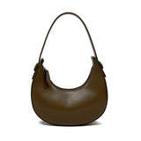 Women Bag Half Moon Leather Shoulder Bags For Women Retro Handbags