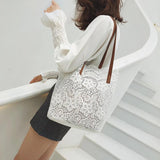 Lace Women Handbag Top-Handle Shoulder Bag Lady Crossbody Beach Bag