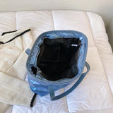 Quilted Shoulder Bag Winter Tote Down Cotton Handbag