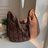 Retro High Capacity Shoulder Tote Bag Winter Style Crossbody Bag