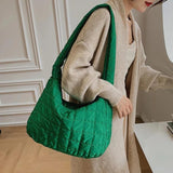 Retro High Capacity Shoulder Tote Bag Winter Style Crossbody Bag