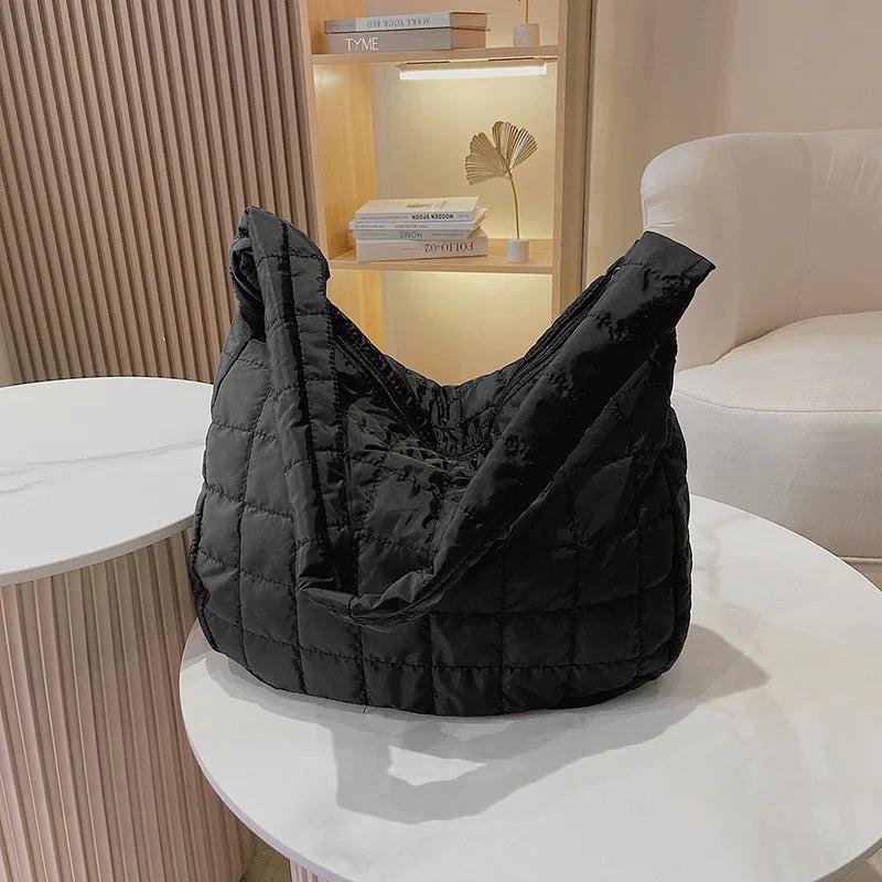 Retro High Capacity Shoulder Tote Bag Winter Style Crossbody Bag