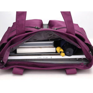 Large Capacity Waterproof Nylon Shoulder Bag for Women