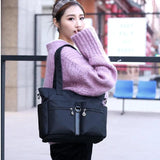 Large Capacity Waterproof Nylon Shoulder Bag for Women