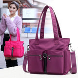 Large Capacity Waterproof Nylon Shoulder Bag for Women