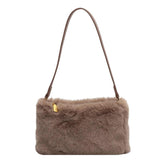 Winter Plush Underarm Bags Faux Fur Tote Bag