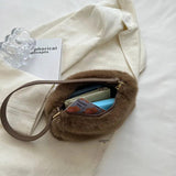 Winter Plush Underarm Bags Faux Fur Tote Bag