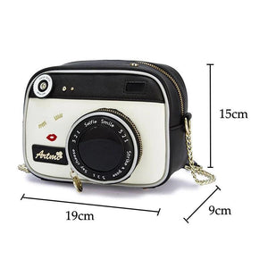 Retro Chains Camera Shape Crossbody Bag for Girls