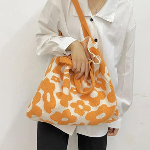 Large Capacity Flower Tote Bag for Daily Work