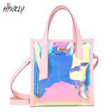 Summer Transparent Bag Ladies Handbag 2 pcs Messenger Crossbody Pack