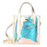 Summer Transparent Bag Ladies Handbag 2 pcs Messenger Crossbody Pack