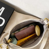 Summer Half-moon Underarm Bag PU Leather Shoulder Bag