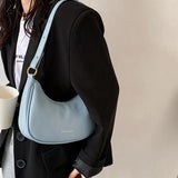Summer Half-moon Underarm Bag PU Leather Shoulder Bag