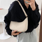 Summer Half-moon Underarm Bag PU Leather Shoulder Bag