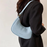Summer Half-moon Underarm Bag PU Leather Shoulder Bag