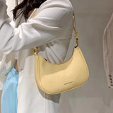 Summer Half-moon Underarm Bag PU Leather Shoulder Bag