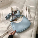Summer Half-moon Underarm Bag PU Leather Shoulder Bag