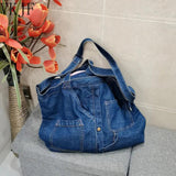 Denim Shoulder Bags for Women Casual Jeans Handbags Large Shopping Bags Tote
