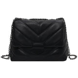 Quilted Chain Shoulder Bag for Women Crossbody Flap Purse