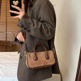 Classic Barrel Clutch Purse Crossbody Shoulder Bag for Women