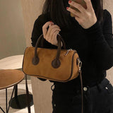 Classic Barrel Clutch Purse Crossbody Shoulder Bag for Women