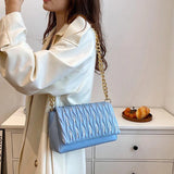 Sequins Chain Shoulder Bag for Women Square Satchel Handbag Purse Tote