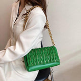 Sequins Chain Shoulder Bag for Women Square Satchel Handbag Purse Tote