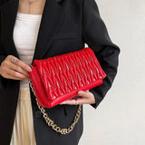 Sequins Chain Shoulder Bag for Women Square Satchel Handbag Purse Tote