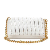 Sequins Chain Shoulder Bag for Women Square Satchel Handbag Purse Tote