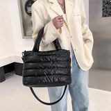 Nylon Women's Winter Shoulder Bag Large Capacity Travel Crossbody Tote