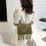 Summer Tassel Shoulder Bag Women Crossbody Purse Travel Messenger Handbag