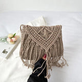 Summer Tassel Shoulder Bag Women Crossbody Purse Travel Messenger Handbag