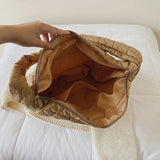 Vintage Nylon Quilted Crossbody Bag High Capacity Shoulder Handbag