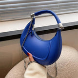 Half-moon Handbag PU Leather Shoulder Bag Lady Handle Bag and Purse
