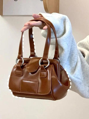 Vintage Small Handbags for Women Hasp Ladies Pu Leather Shoulder Crossbody Bags