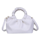 Women Totes Bag PU Leather Retro Ring Handle Handbag