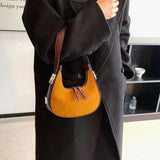 Small Leather Shoulder Side Bags Handbag and Purse for Winter