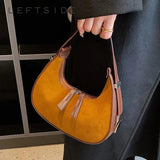 Small Leather Shoulder Side Bags Handbag and Purse for Winter