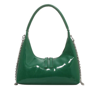 Vintage Red Bagutte Leather Hobo Bag