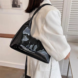 Vintage Red Bagutte Leather Hobo Bag