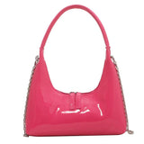 Vintage Red Bagutte Leather Hobo Bag