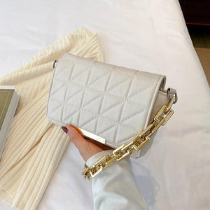 Women's Crossbody Bags PU Leather Quilted Small Square Bags