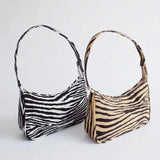 Leopards Pattern Shoulder Bag Women Tote Vintage Leather Handbag Ladies