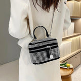 Women Small Shoulder Bag Zipper Crossbody Handbag Diamond Studded Mini Bag